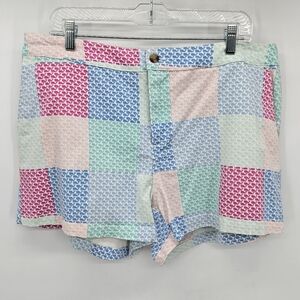 Vineyard Vines for Target Patchwork Whale Shorts Pink Blue Womens size 14